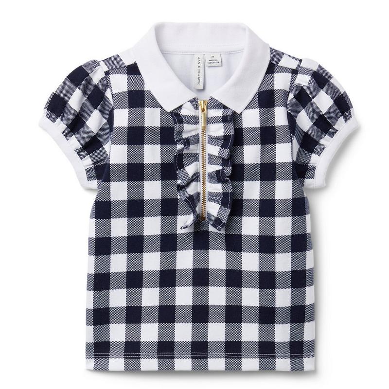 Gingham Sweater Collar Top - Janie And Jack